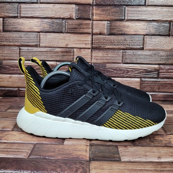 adidas Other - Adidas Questar Flow EE8214 Running Athletic Shoes Mens Size 9 Black Yellow White